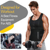 Mens Waist Trainer Vest Slimming Body Shaper Compression Shirt Workout Tank Top Shapewear Fitness Undershirt Fat Burn Sauna Suit