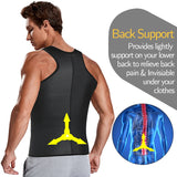 Mens Waist Trainer Vest Slimming Body Shaper Compression Shirt Workout Tank Top Shapewear Fitness Undershirt Fat Burn Sauna Suit