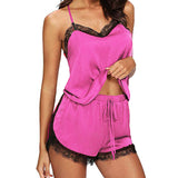 Ladies Sexy Vest And Panty Set Eyelash Lace Solid Color Underwear Women Spaghetti Strap Bodysuit Women Sexy Lingeries трусы