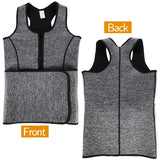 Mens Waist Trainer Vest Slimming Body Shaper Compression Shirt Workout Tank Top Shapewear Fitness Undershirt Fat Burn Sauna Suit