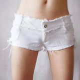 Sexy Women Tassel Low Rise Waist Hot Short Sexy Denim Booty Sexy Jeans Shorts Cute Micro Mini Short Club Wear Fashion F26