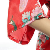 Baby blue Fashion Women's Peacock Kimono Bath Robe Nightgown Gown Yukata Bathrobe Sleepwear Pocket With Belt S M L XL XXL XXXL
