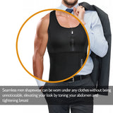 Mens Waist Trainer Vest Slimming Body Shaper Compression Shirt Workout Tank Top Shapewear Fitness Undershirt Fat Burn Sauna Suit