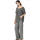 PLSU SIZE 3XL 4XL 5XL 6XL 7XL Women Pajamas Set Nightwear Casual Soft Sleepwear Elastic Cotton Sleep Set Home Clothes Negligee