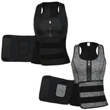 Mens Waist Trainer Vest Slimming Body Shaper Compression Shirt Workout Tank Top Shapewear Fitness Undershirt Fat Burn Sauna Suit