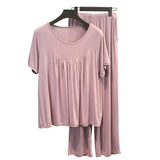 PLSU SIZE 3XL 4XL 5XL 6XL 7XL Women Pajamas Set Nightwear Casual Soft Sleepwear Elastic Cotton Sleep Set Home Clothes Negligee