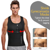 Mens Waist Trainer Vest Slimming Body Shaper Compression Shirt Workout Tank Top Shapewear Fitness Undershirt Fat Burn Sauna Suit