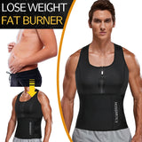 Mens Waist Trainer Vest Slimming Body Shaper Compression Shirt Workout Tank Top Shapewear Fitness Undershirt Fat Burn Sauna Suit