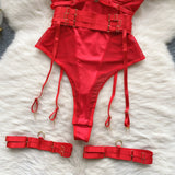 CHILLGIO Women Sexy Push Up Bodysuits Lingerie One Piece Bodycon Combination Catsuits Erotic Fashion Transparent Strappy Rompers