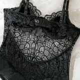 CHILLGIO Bodysuit Women Lingerie Luxury Party Overalls Slim One Pieces Transparent Combination Romper Black Sexy Strappy Catsuit