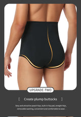 Shapewear Control Pants for Men Fitness Waist Trainer Corset Body Shaper Padded Panties Slimmer Thigh Breathable Slimmer Waist