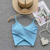 Irregular Casual Sport Camisole Women Strap Design Solid Fashion 2024 Y2K Elegant Ladies Chic Slim Tank Tops