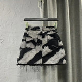 2023 Summer New Denim Skirts Women High Waist Personalized Pattern Jeans Mini Skirts Casual A-line Jupe Femme p366