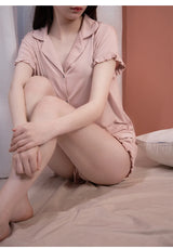 Winsleter, Modal Casual 2Pcs Pajama Set, Women Short Sleeve Top Shorts, Fashion Soft Sleep Homewear, 2024 Summer Autumn S47431QM