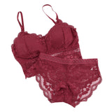 Silk Bralette Underwear Bralette Panty Set Lingerie Set For Women Bra Panty 2 Piece Lingerie Set Plus Size Female Underwear