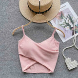 Irregular Casual Sport Camisole Women Strap Design Solid Fashion 2024 Y2K Elegant Ladies Chic Slim Tank Tops