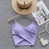 Irregular Casual Sport Camisole Women Strap Design Solid Fashion 2024 Y2K Elegant Ladies Chic Slim Tank Tops