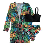 Bohemian Vacation Bathing Suits New Cover Up Three Piece Hard Packed Women'S Bikini Split Swimsuit For Ladies Ropa Interior