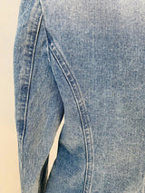 HIGH STREET Newest 2024 Designer Jacket Women's Slim Fitting Double Breasted Lion Buttons Denim Blazer