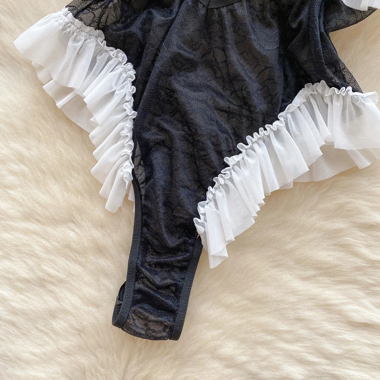 Jumpsuit Hot For Women Ruffles Lace Strappy Onesie Camis Porno Uniform Sheer Sensual Magdalyn Bodycon Bodysuits Transparent New