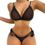 2pcs Bra+Panties Sets New Mesh Transparent Bra Set Women Underwear Set Fashion Ladies Bralette Secret Sexy Sensual Lingerie