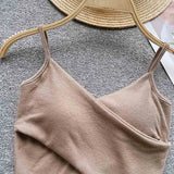 Irregular Casual Sport Camisole Women Strap Design Solid Fashion 2024 Y2K Elegant Ladies Chic Slim Tank Tops