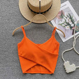 Irregular Casual Sport Camisole Women Strap Design Solid Fashion 2024 Y2K Elegant Ladies Chic Slim Tank Tops