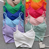 Irregular Casual Sport Camisole Women Strap Design Solid Fashion 2024 Y2K Elegant Ladies Chic Slim Tank Tops
