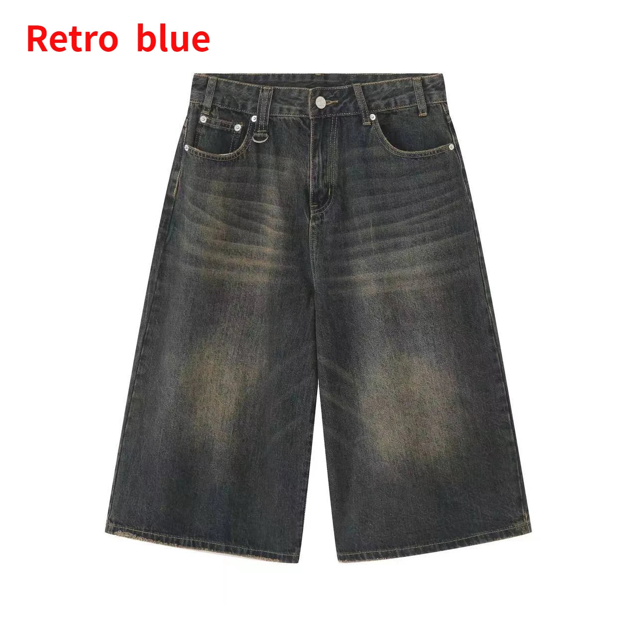 2024 Y2k Retro Women Low Rise Jorts Brushed Black Wash Cropped Baggy Jeans Wide Leg Frayed Denim Short Pants Acubi Fashion