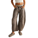 High Stretch Mid-Rise Jeans Fashion Wide Leg Shape Women Casual Baggy Mid Waist Denim Jeans