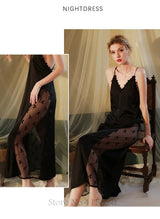 Wedding Bride Robe Set Women Sexy Lace Patchwork Nightgown Long Kimono Bath Gown Loose Suspender Nightdress Intimate Lingerie