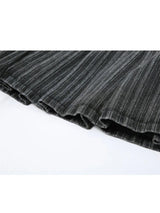 Y2k Pleated Skirt Women Sexy High Waist Grey Stripe Bandage Mini Skirts 2022 Summer New A Line Skirt Vintage Harajuku Streetwar
