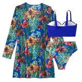 Bohemian Vacation Bathing Suits New Cover Up Three Piece Hard Packed Women'S Bikini Split Swimsuit For Ladies Ropa Interior
