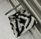 2023 Summer New Denim Skirts Women High Waist Personalized Pattern Jeans Mini Skirts Casual A-line Jupe Femme p366