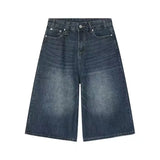 2024 Y2k Retro Women Low Rise Jorts Brushed Black Wash Cropped Baggy Jeans Wide Leg Frayed Denim Short Pants Acubi Fashion