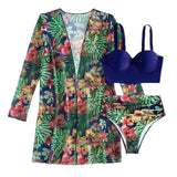 Bohemian Vacation Bathing Suits New Cover Up Three Piece Hard Packed Women'S Bikini Split Swimsuit For Ladies Ropa Interior