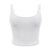 2023 New Fashion Women Sexy Crop Top Solid Color Camisoles Tank Tops Y2k Harajuku Ladies Casual Sleeveless Slim Camis Vest