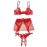 Sexy Solid Color Lace Sleepwear Set Cut-Out Brazilian Bikini Lingerie High Waist Breathable Bralette And Panty Set Ropa De Mujer