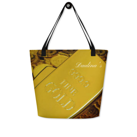 Coins Large Tote Bag