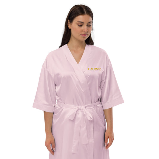 Pink and Black Satin robe
