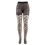 Polka Dot Print Stocking Women Sexy Tights Fishnet Mesh Seamless Pantyhose Nylon Black White Nightclub Female Ladies Silk Tights