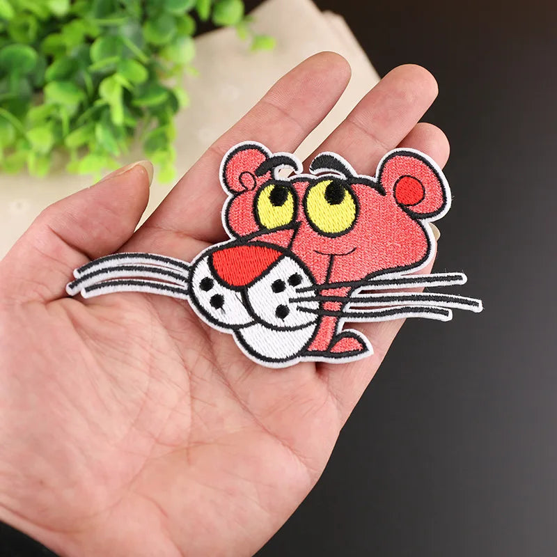 Clothing Embroidery Patches Panther Animal Applique Iron on Denim Jackets Bags DIY Repair Decorative Sticker Parches