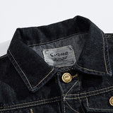 DIMUSI New Spring Autumn Vintage Design Men's Denim Vest Male Black Sleeveless Jackets Men Hole Jeans Brand Waistcoat 6XL,YA566