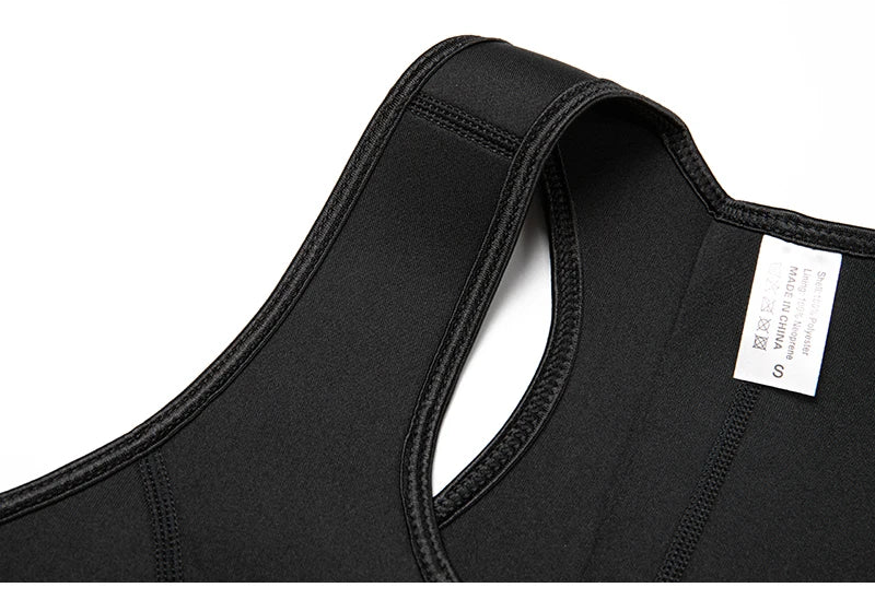 Mens Waist Trainer Vest Slimming Body Shaper Compression Shirt Workout Tank Top Shapewear Fitness Undershirt Fat Burn Sauna Suit