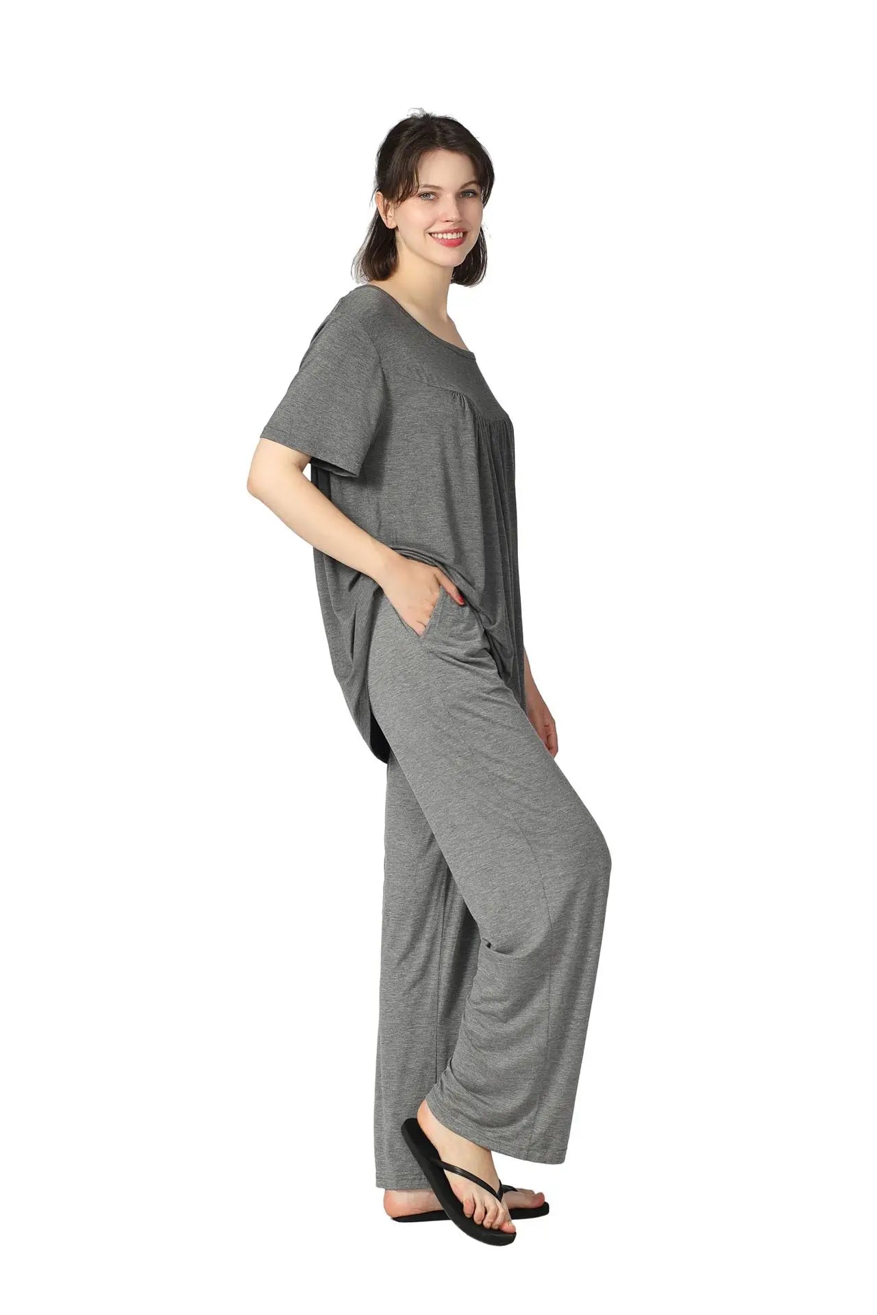 PLSU SIZE 3XL 4XL 5XL 6XL 7XL Women Pajamas Set Nightwear Casual Soft Sleepwear Elastic Cotton Sleep Set Home Clothes Negligee