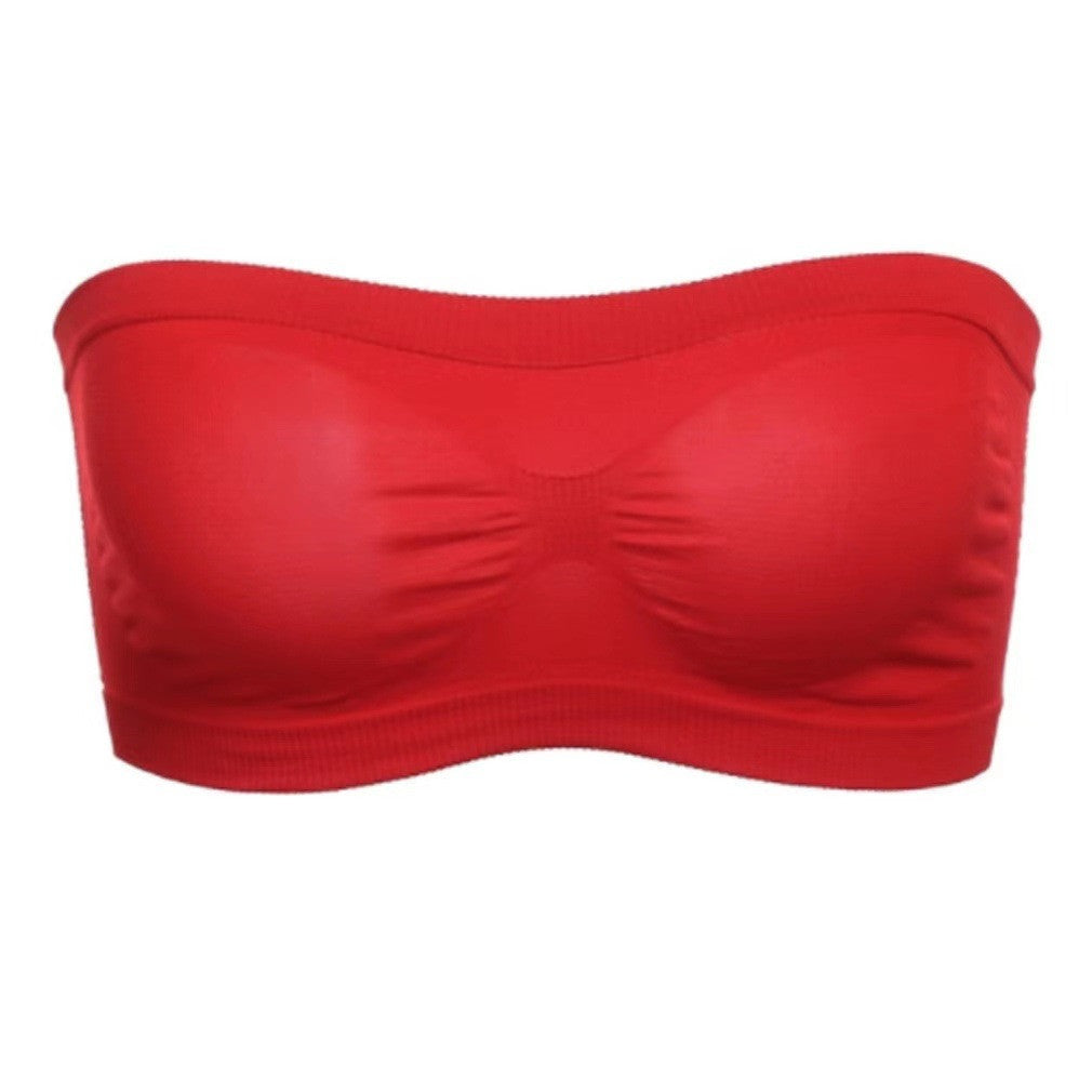 Breathable Sports Bras Women Tube Tops  Solid Color Hollow Out Sports Underwear Gym Running Fitness Sports Tops Bralette