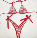 2020 venus vacation new style diamond bikini set bandage open swimwear push up rhinestone bling stones swimsuit sexy women swim
