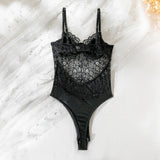 CHILLGIO Bodysuit Women Lingerie Luxury Party Overalls Slim One Pieces Transparent Combination Romper Black Sexy Strappy Catsuit