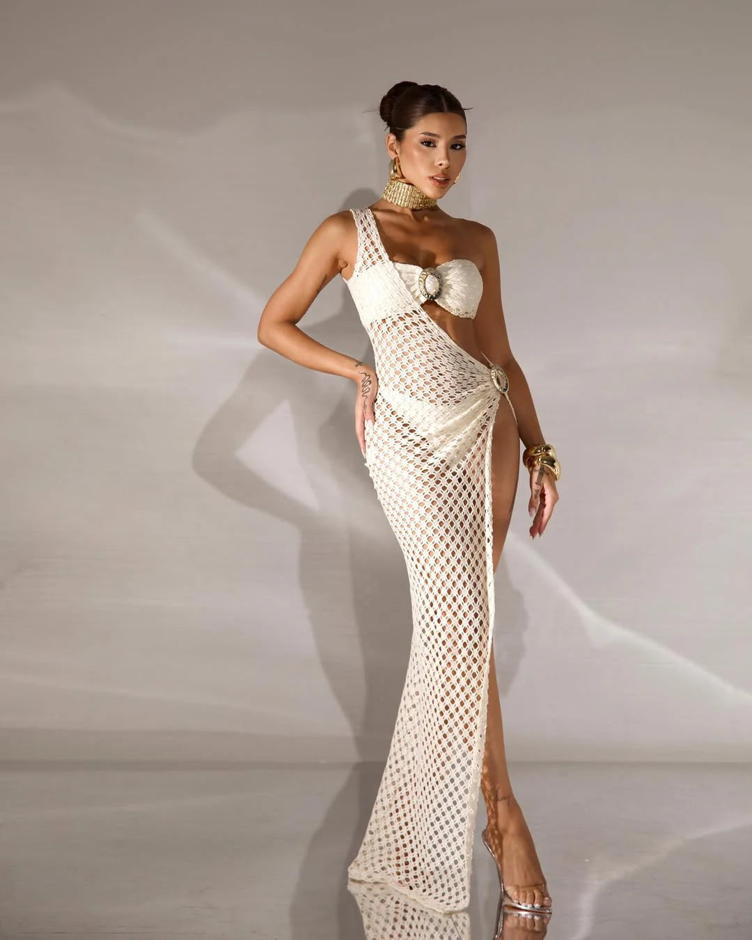 3 Pieces Bikini 2025 Sexy Women Swimsuits Female Swimwear Solid Mesh Bikini Set Biquini Swimming Suit Bathing Suit Beachwear