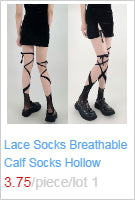 Women Lolita Fishnet Thigh High Socks Japanese Style Heart Striped Lace Patterned Over Knee Long Stockings Ruffled Frilly Kawaii